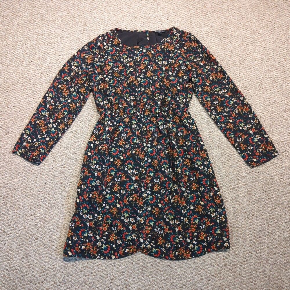 J Crew Mercantile Fit Flare Dress Womens 4 Floral Print Tulip Hem Cottagecore